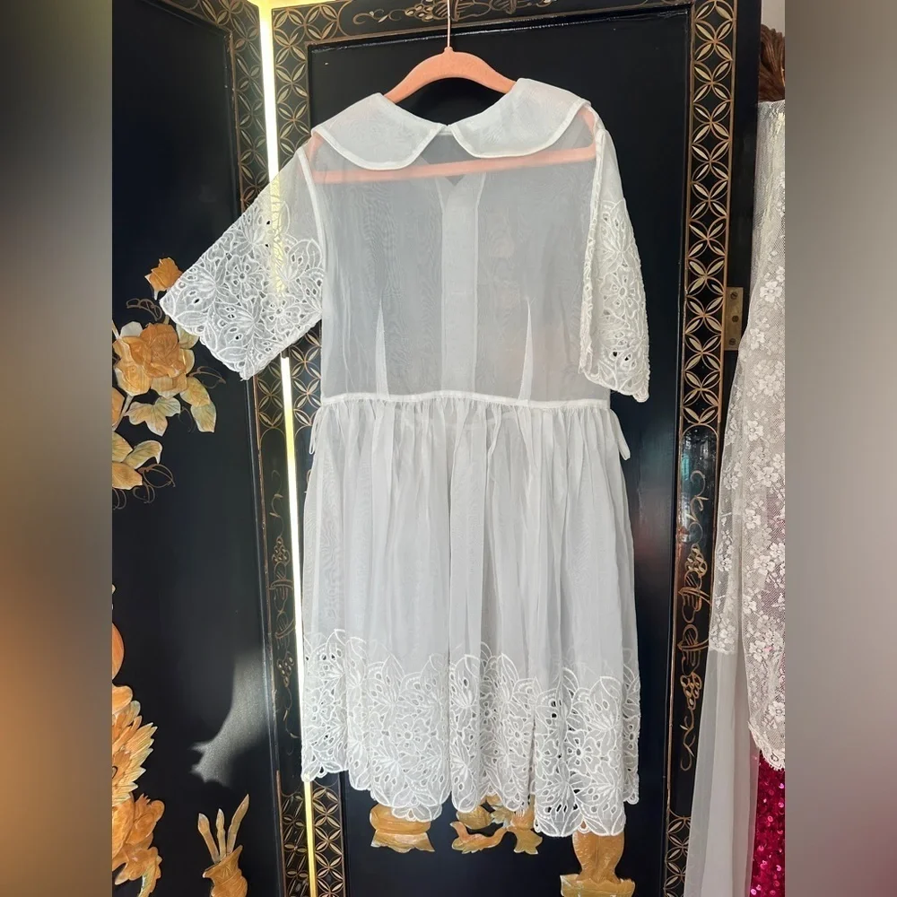 Vintage White Lace Kids Dress